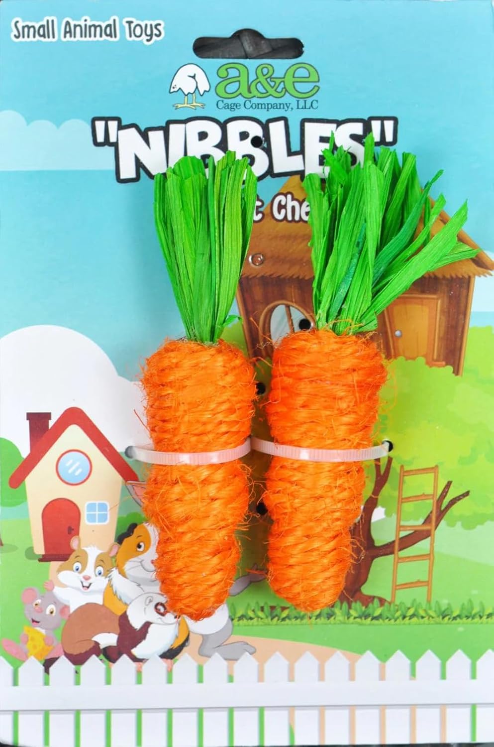 Juguete A&E Nibbles de Esponja Zanahoria para Pequeño Mamíferos