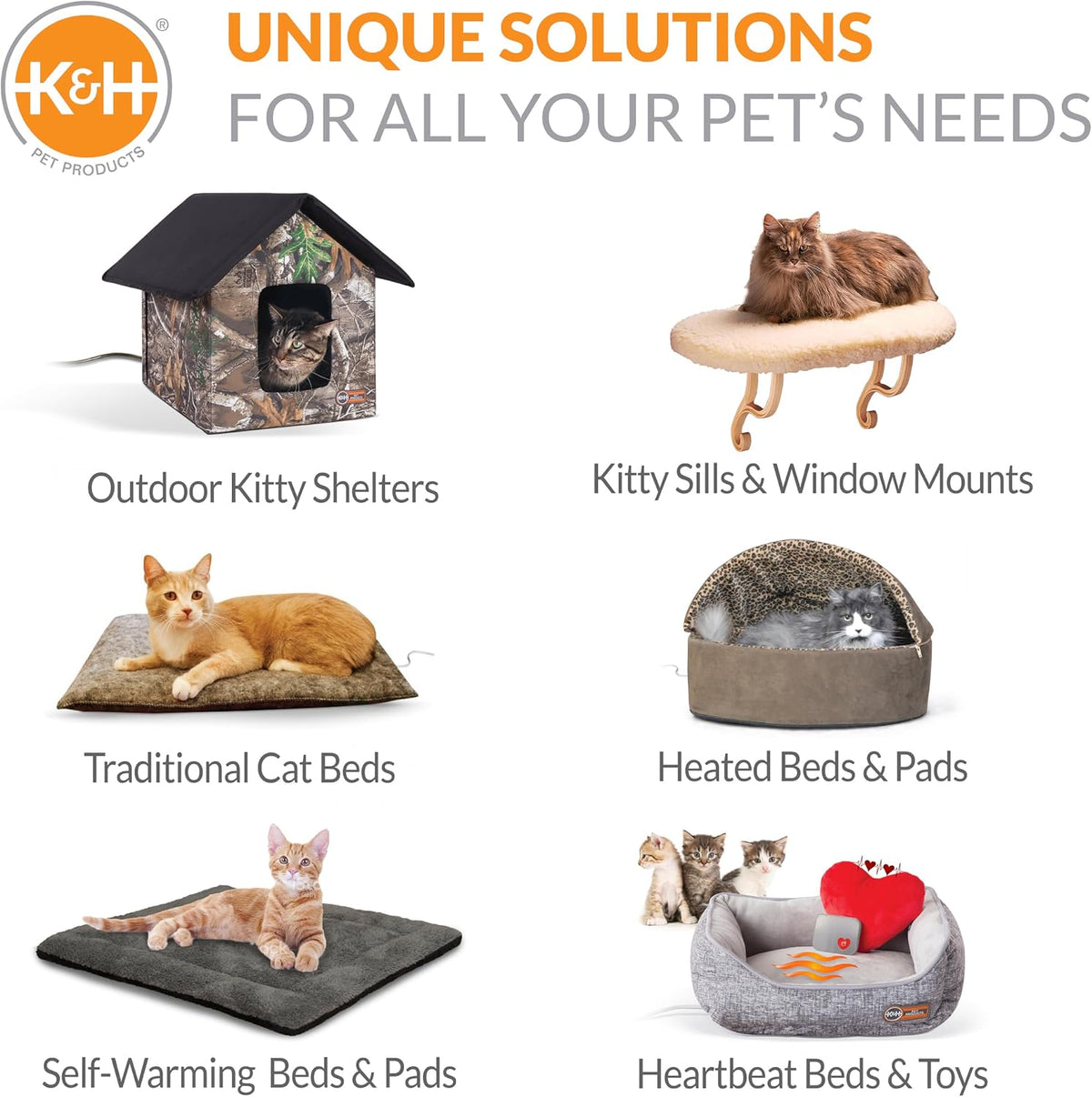 Hamaca doble de pared K&H para gato, gris
