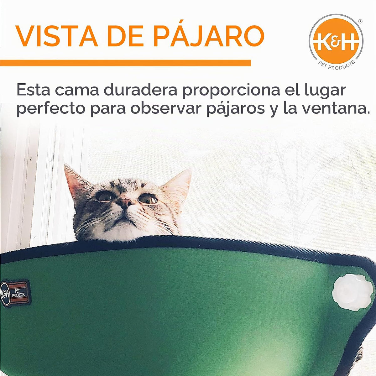 Cama de ventana K&H color verde para gato