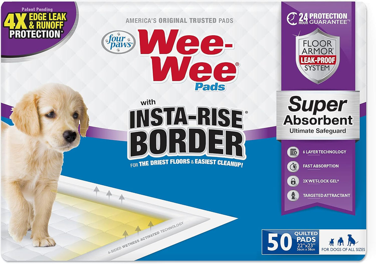 Wee-Wee Pads Tapete Entrenador Insta-Rise Border Pads para Perro