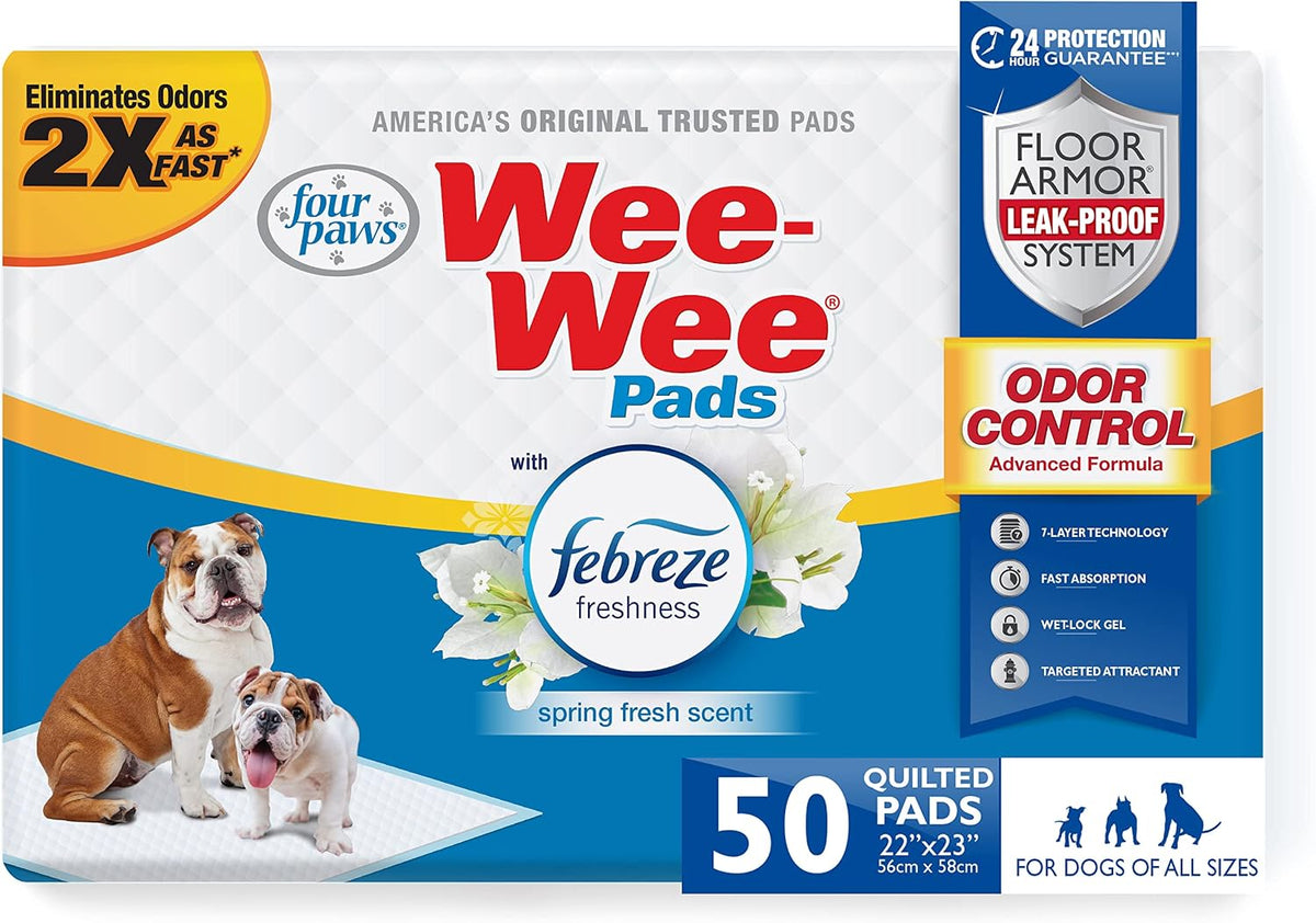 Wee-Wee Pads Tapete entrenador Control de olor con Febreze
