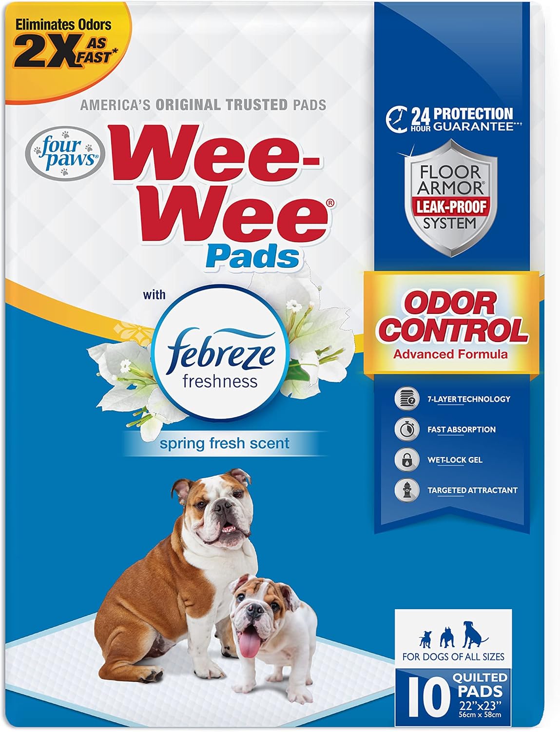 Wee-Wee Pads Tapete entrenador Control de olor con Febreze