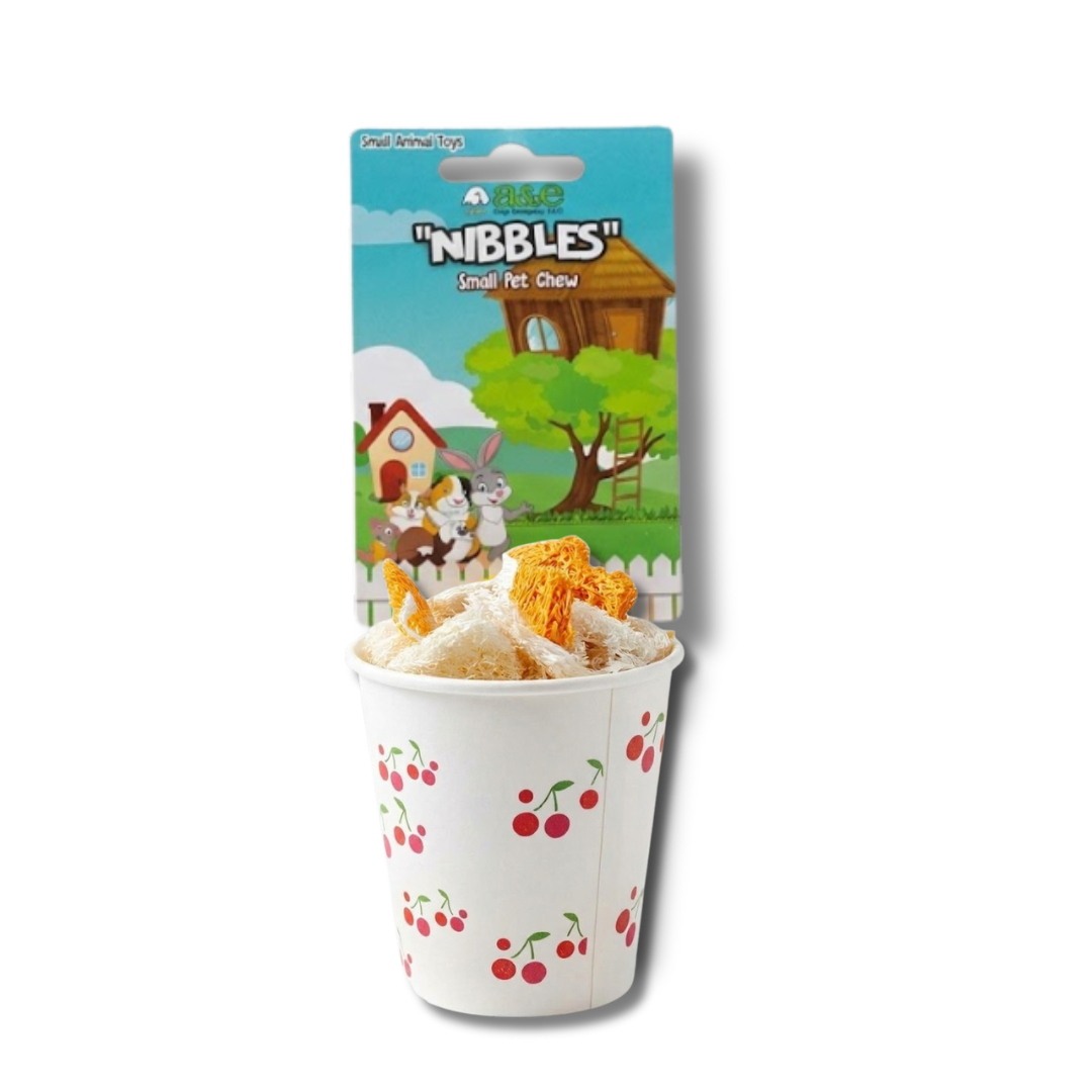 Juguete A&E Nibbles de Esponja Popcorn para Pequeño Mamíferos