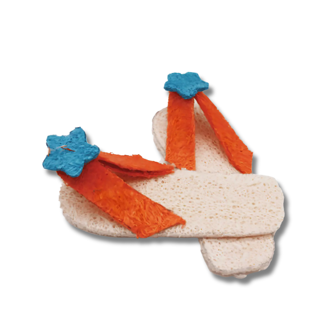 Juguete A&E Nibbles de Esponja Flip Flops para Pequeño Mamíferos