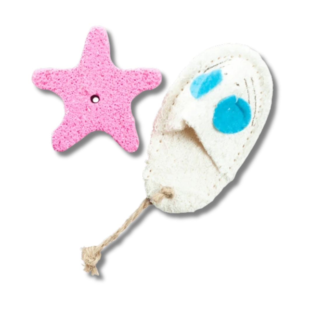 Juguete A&E Nibbles de Esponja Kit de Manicura para Pequeño Mamíferos, Chico