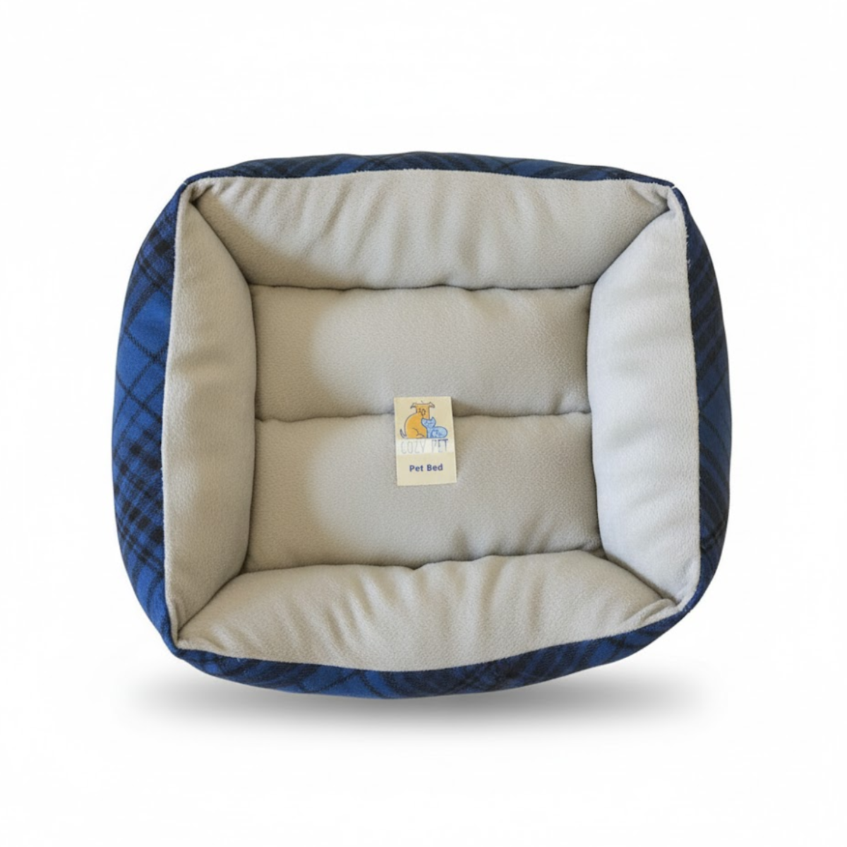 DMC Cama Cozy Pet estampado Azul Cuadros