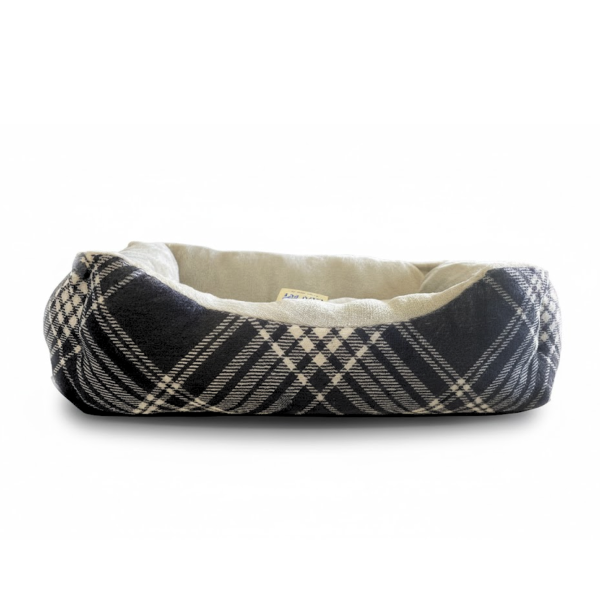 DMC Cama Cozy Pet estampado Negro Plata Cuadros