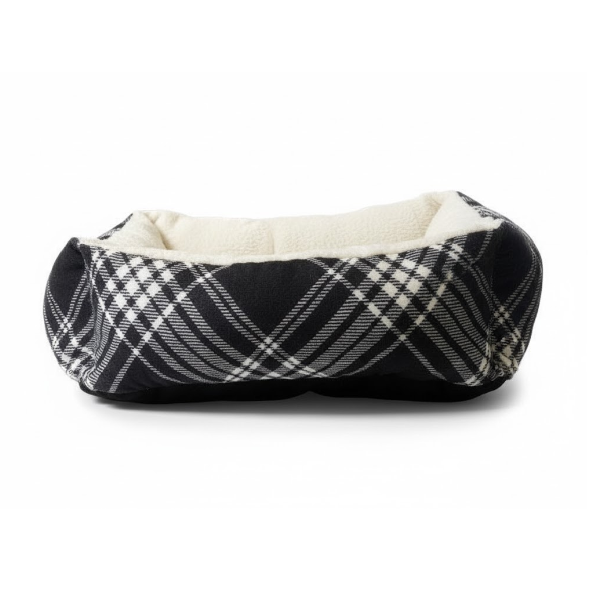 DMC Cama Cozy Pet estampado Negro Plata Cuadros