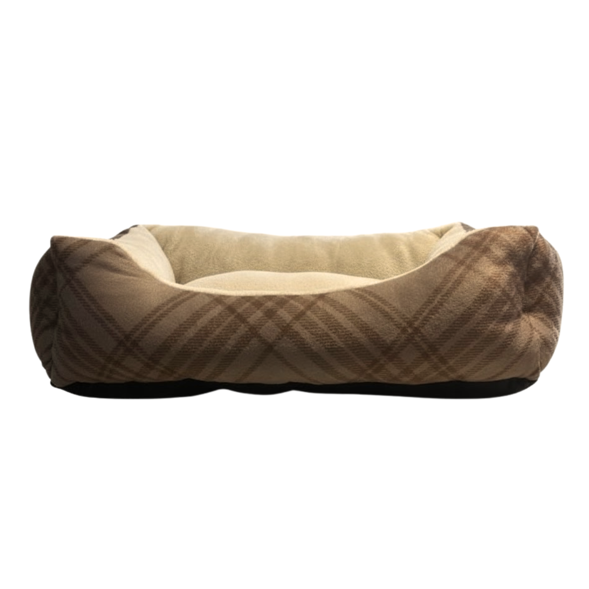 DMC Cama Cozy Pet estampado Café Plata Cuadros