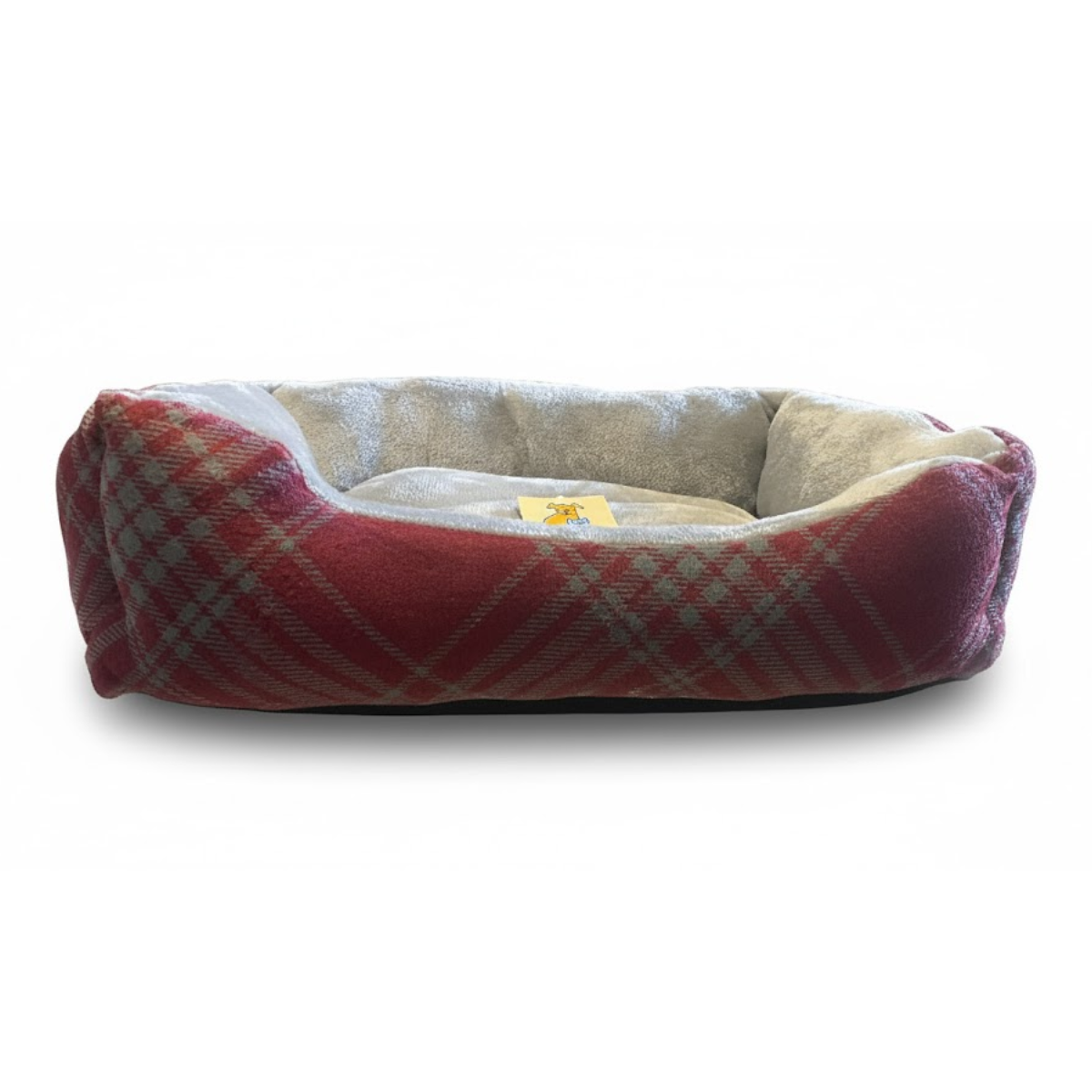 DMC Cama Cozy Pet estampado Vino y Gris a Cuadros