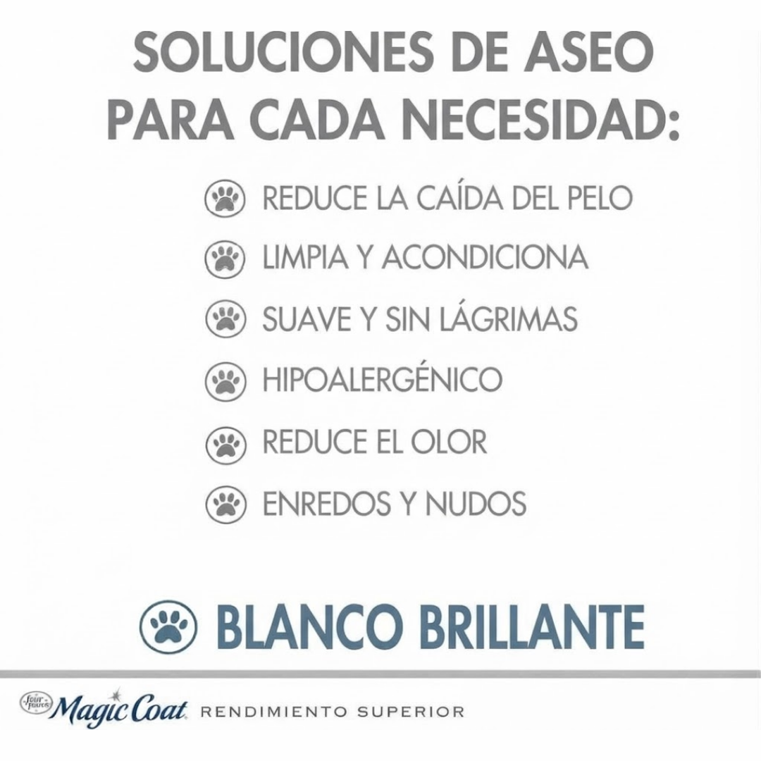 Magic Coat Shampoo Blanco Brillante para Perros
