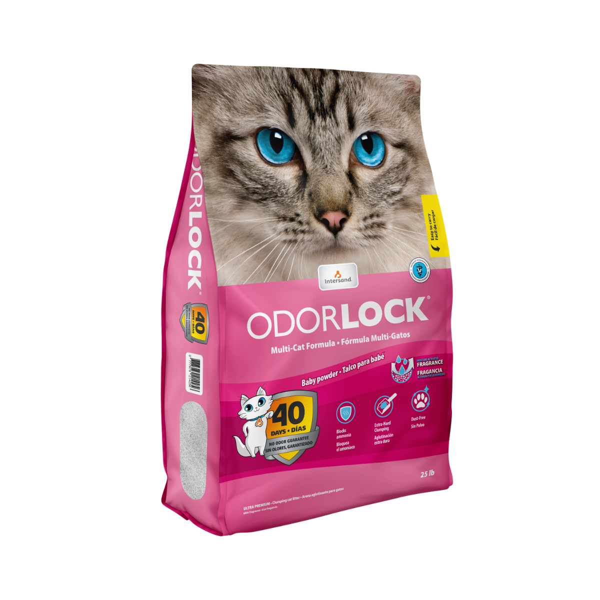 Intersand Odorlock Arena para gato aroma talco para bebé