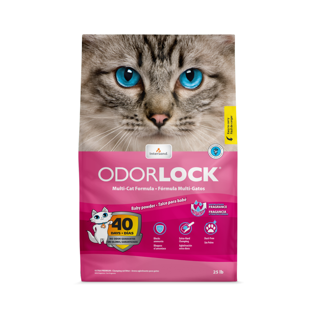 Intersand Odorlock Arena para gato aroma talco para bebé