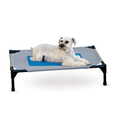 K&H Cama elevada  Coolin' Pet gris/azul mediana, para perro