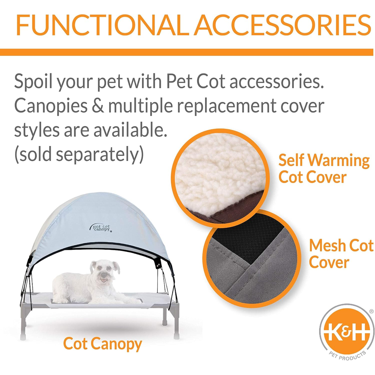 K&H Cama elevada  Coolin' Pet gris/azul mediana, para perro