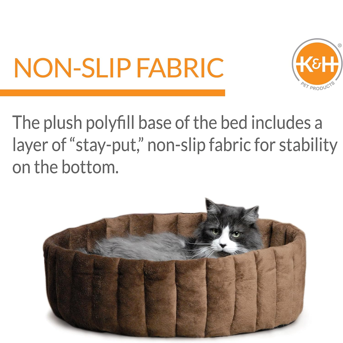K&H Cama Kitty Cup Beige/Moca, para gato chico