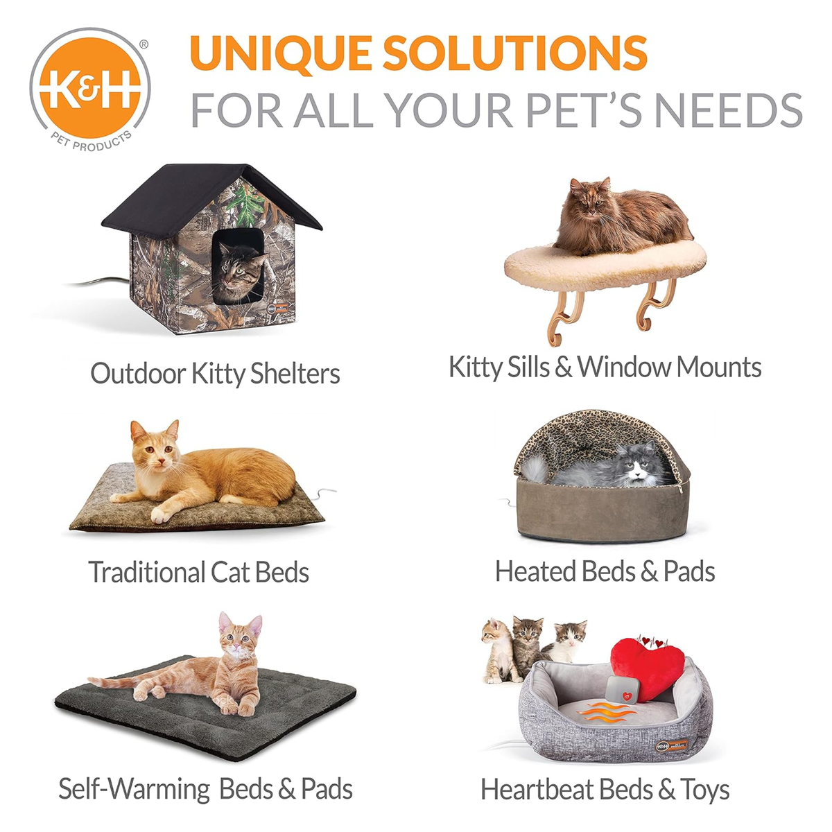 K&H Casa para interior roja/beige para gato