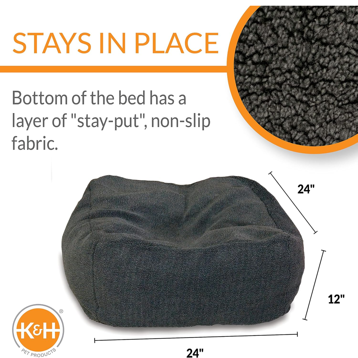 K&H Cama Cuddle Cube Gris, para perro chico