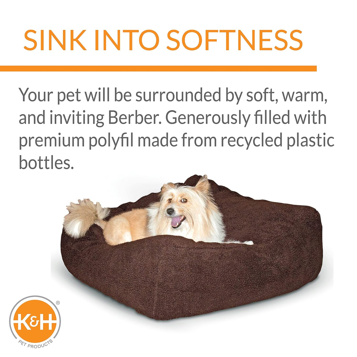 K&H Cama Cuddle Cube Moca, para perro mediano