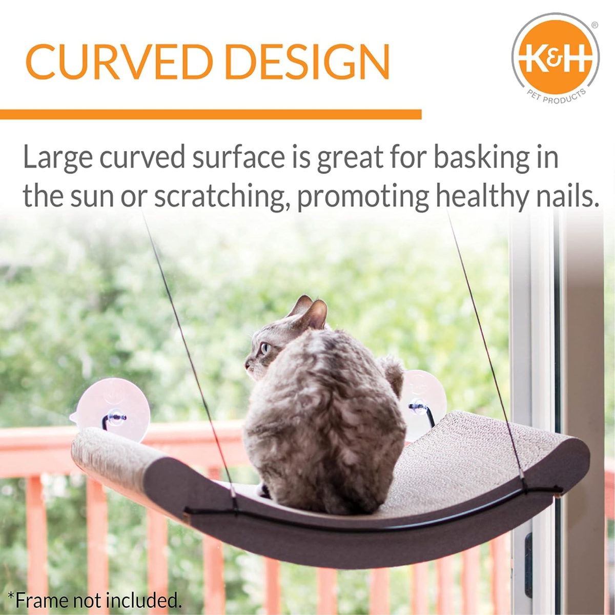 K&H Combo Cama de ventana rascador de cartón y repuesto, para gato