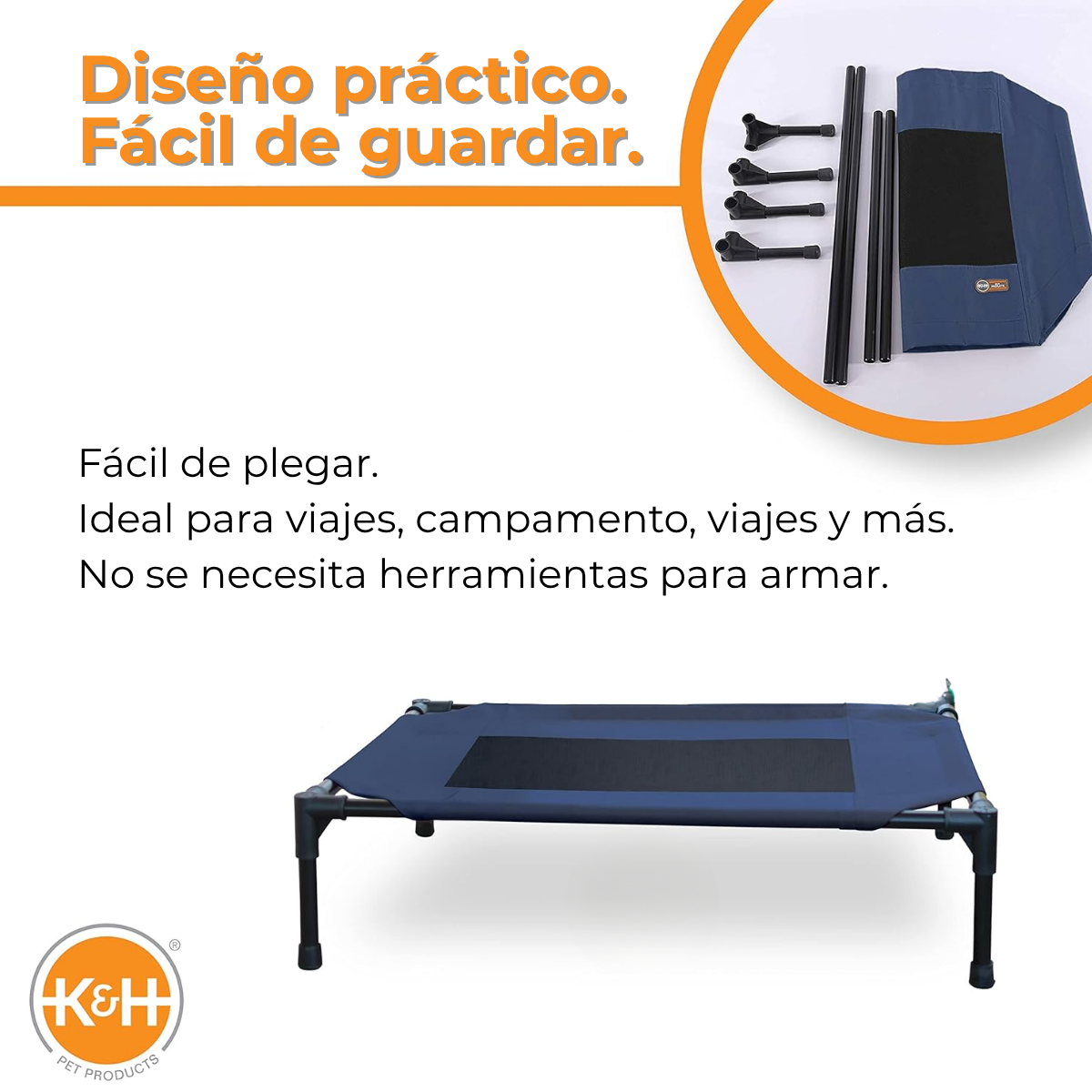 K&H Cama Elevada para Perro Raza Chica