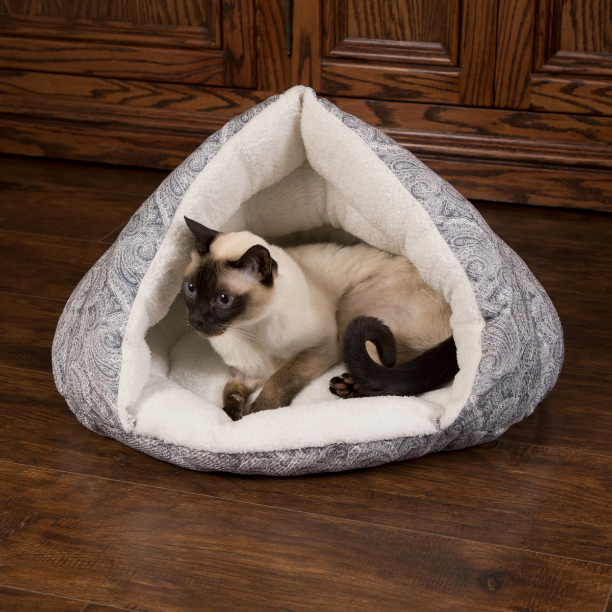 K&H Cama calor reflejante Hut para mascota, gris