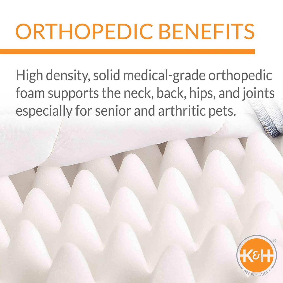 K&H Cama Ortopédica Superior Moca/Patitas/Hueso Mediana, para perro