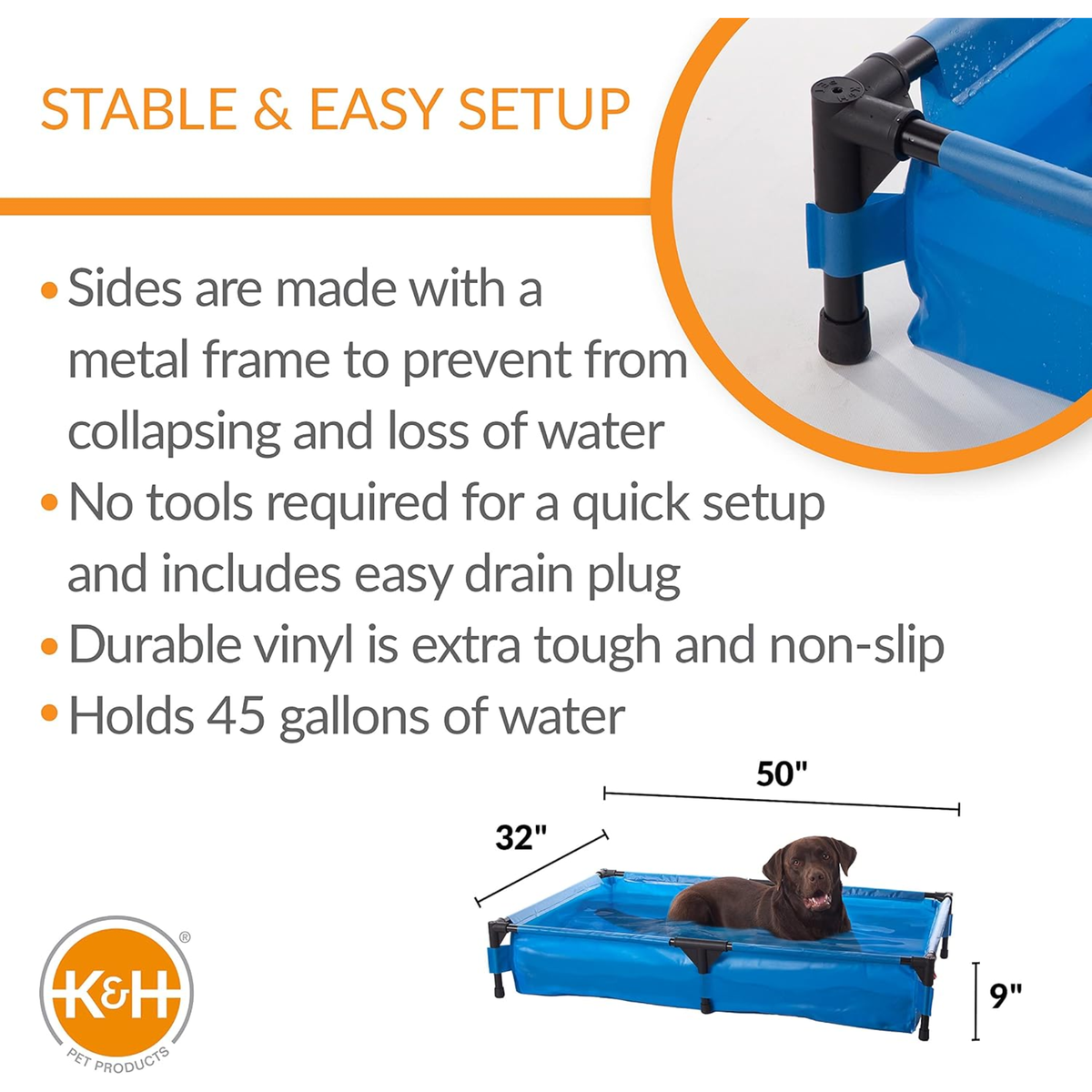 K&H Alberca para mascotas Azul, para perro