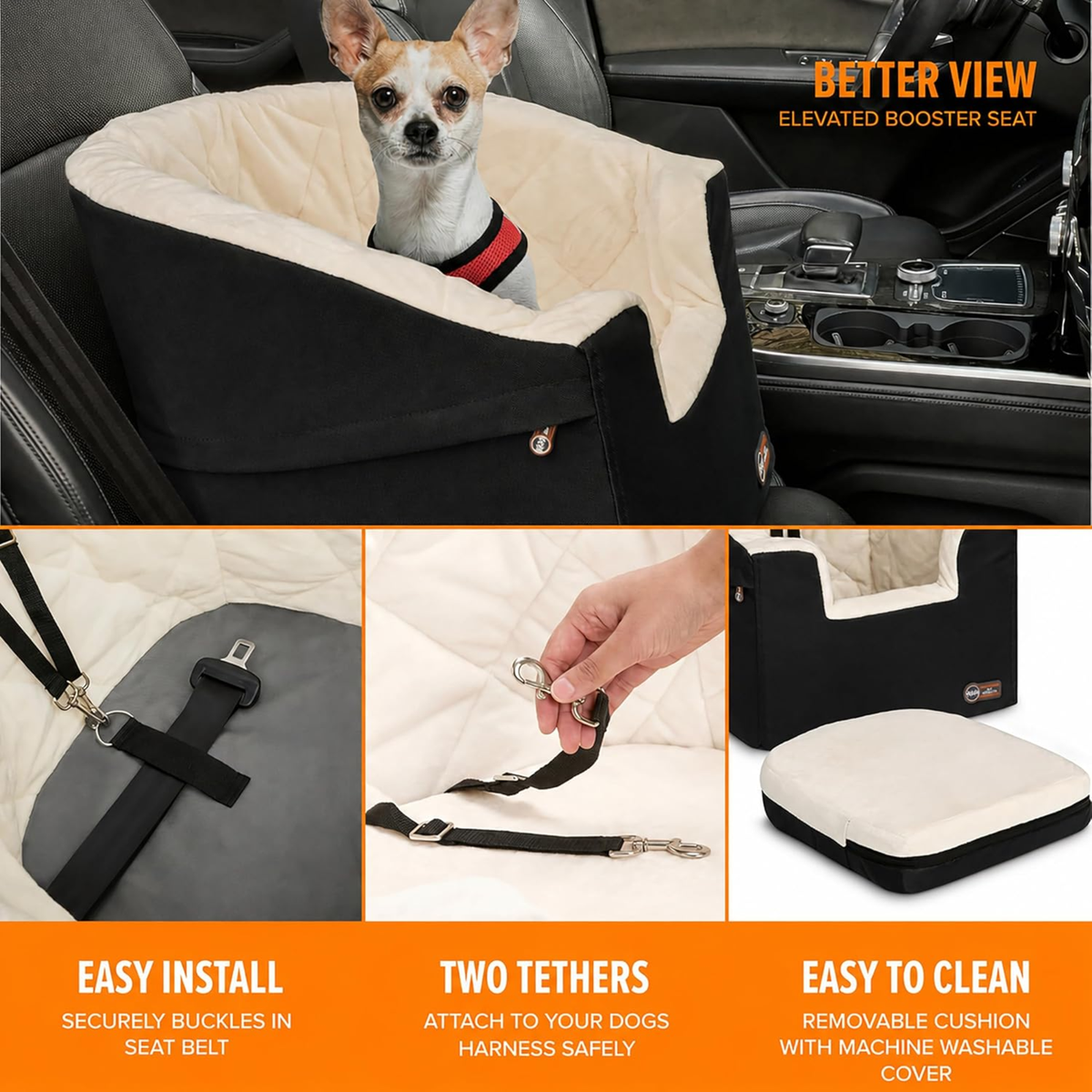 K&H Asiento para coche Bucket Bolster, para perro