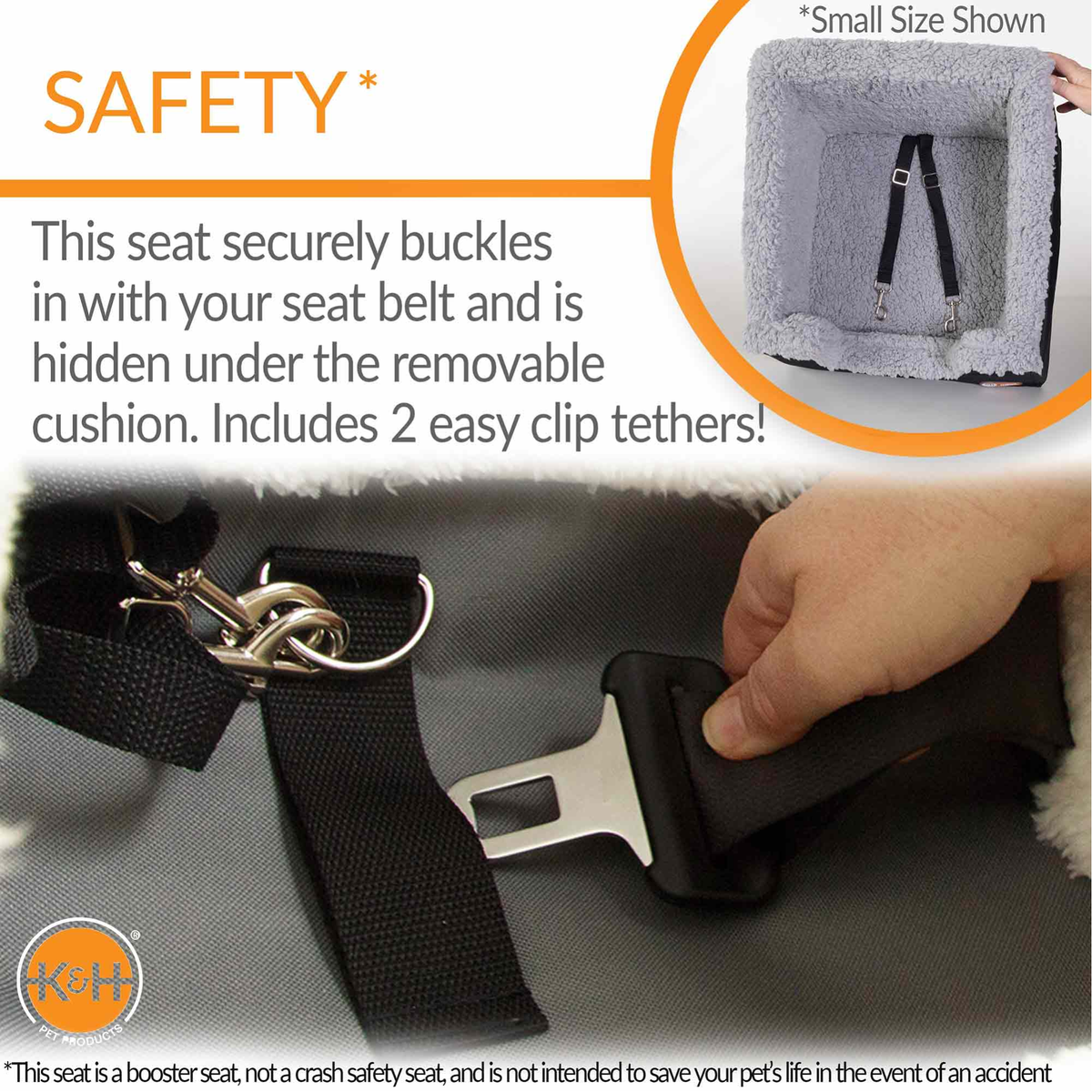 Asiento rectangular para coche K&H Bucket Bolster, para perro