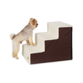 K&H Escalones 3 niveles para mascotas, chocolate y felpa, para perro y gato