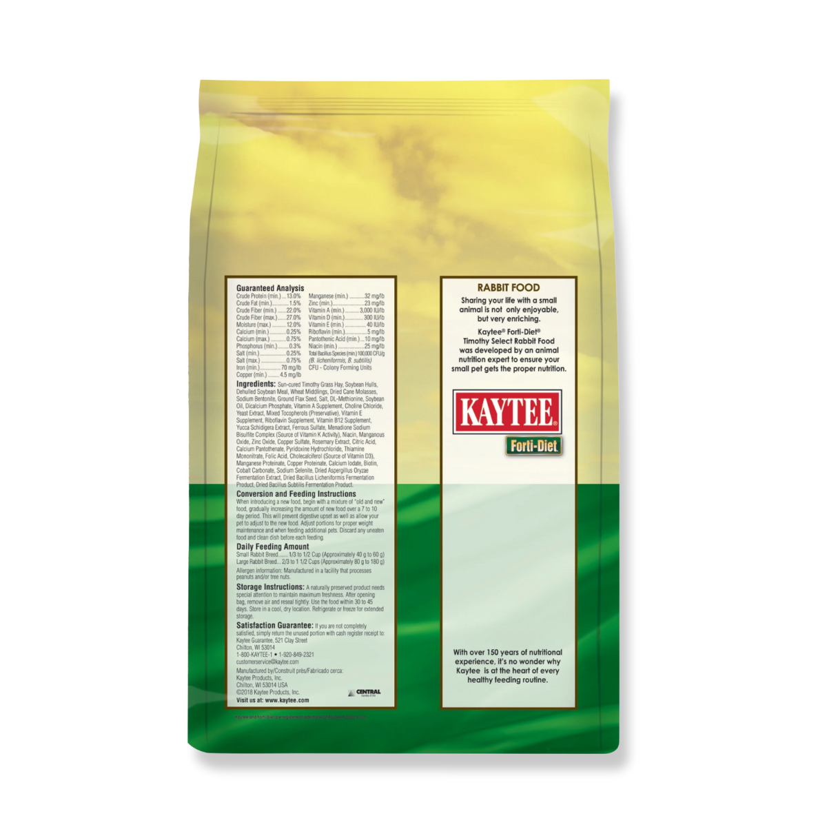 Kaytee Forti Diet Timothy Select Conejo