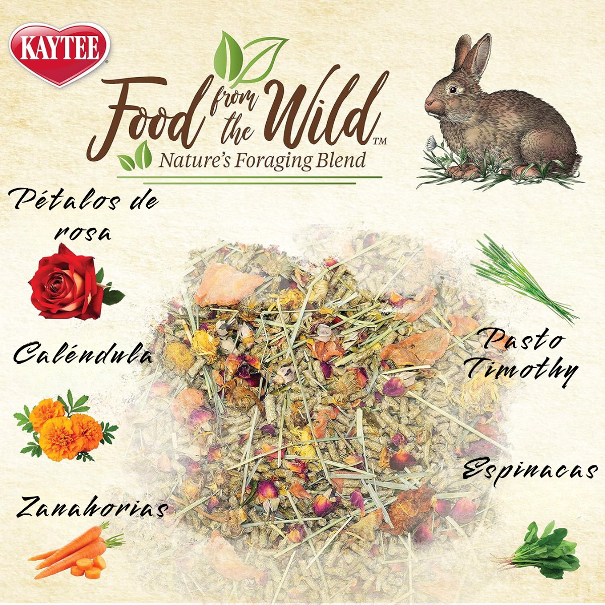 Kaytee Alimento Natural Food from the Wild Conejo