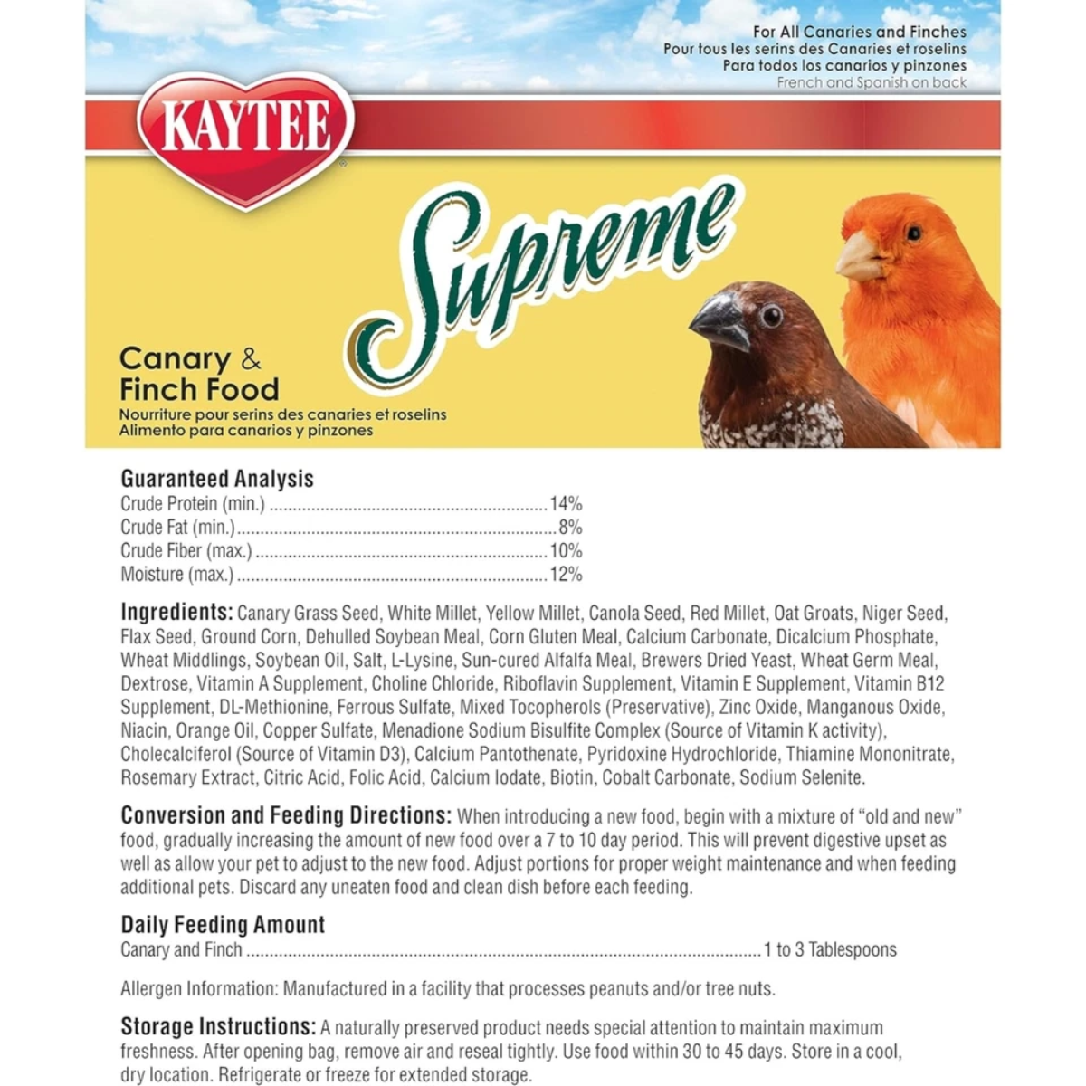 Kaytee Supreme Canario & Finch