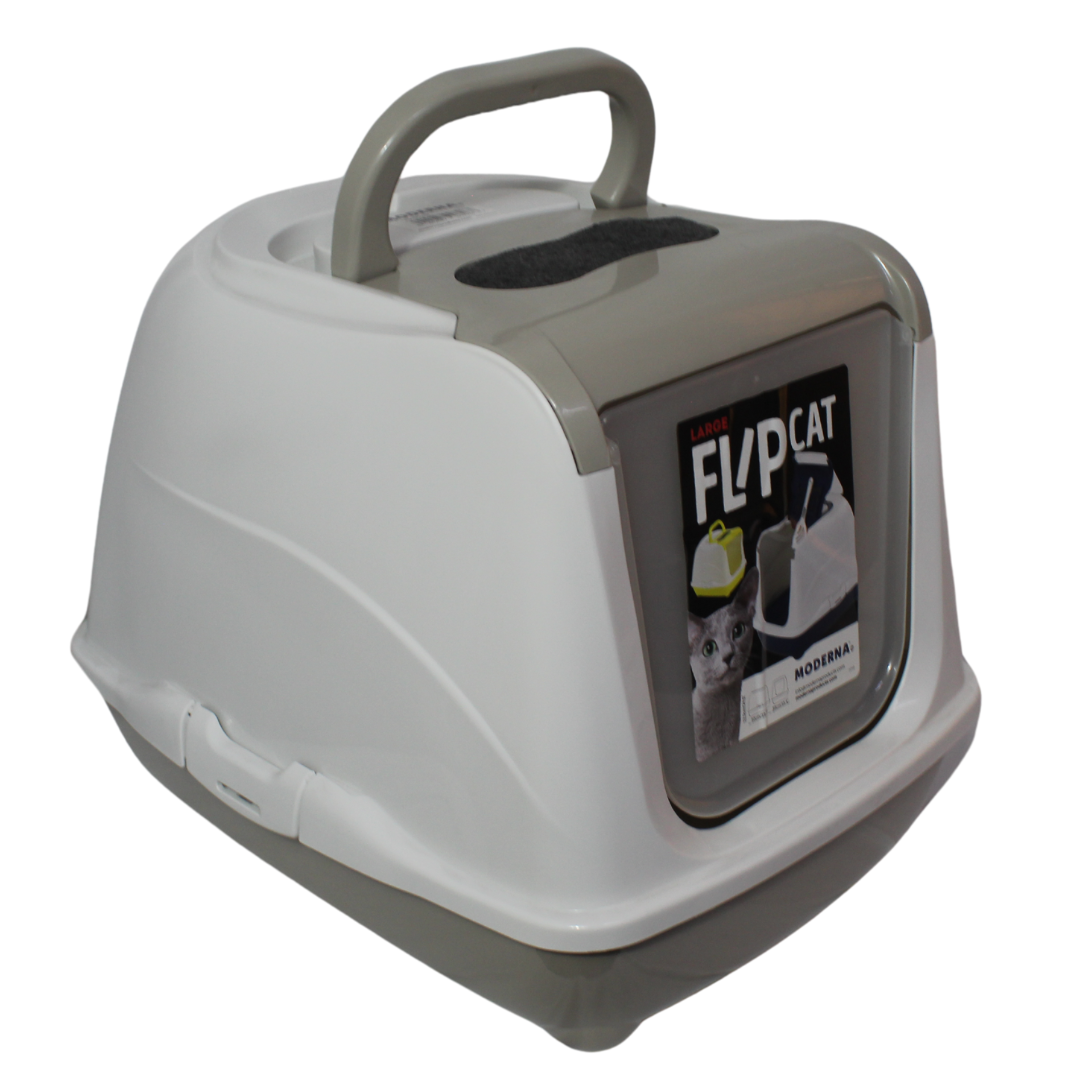 Moderna Arenero cerrado para Gato Flip Cat Grande