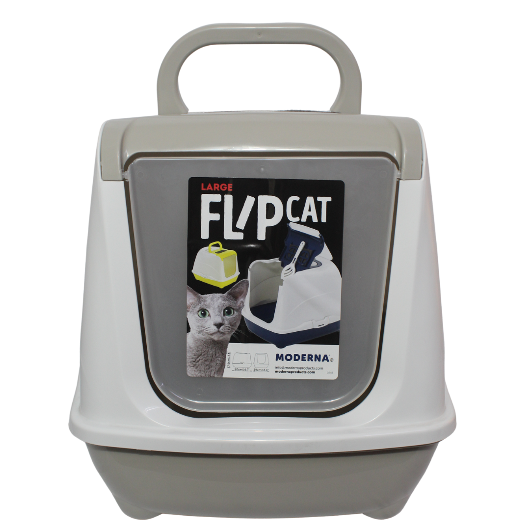 Moderna Arenero cerrado para Gato Flip Cat Grande