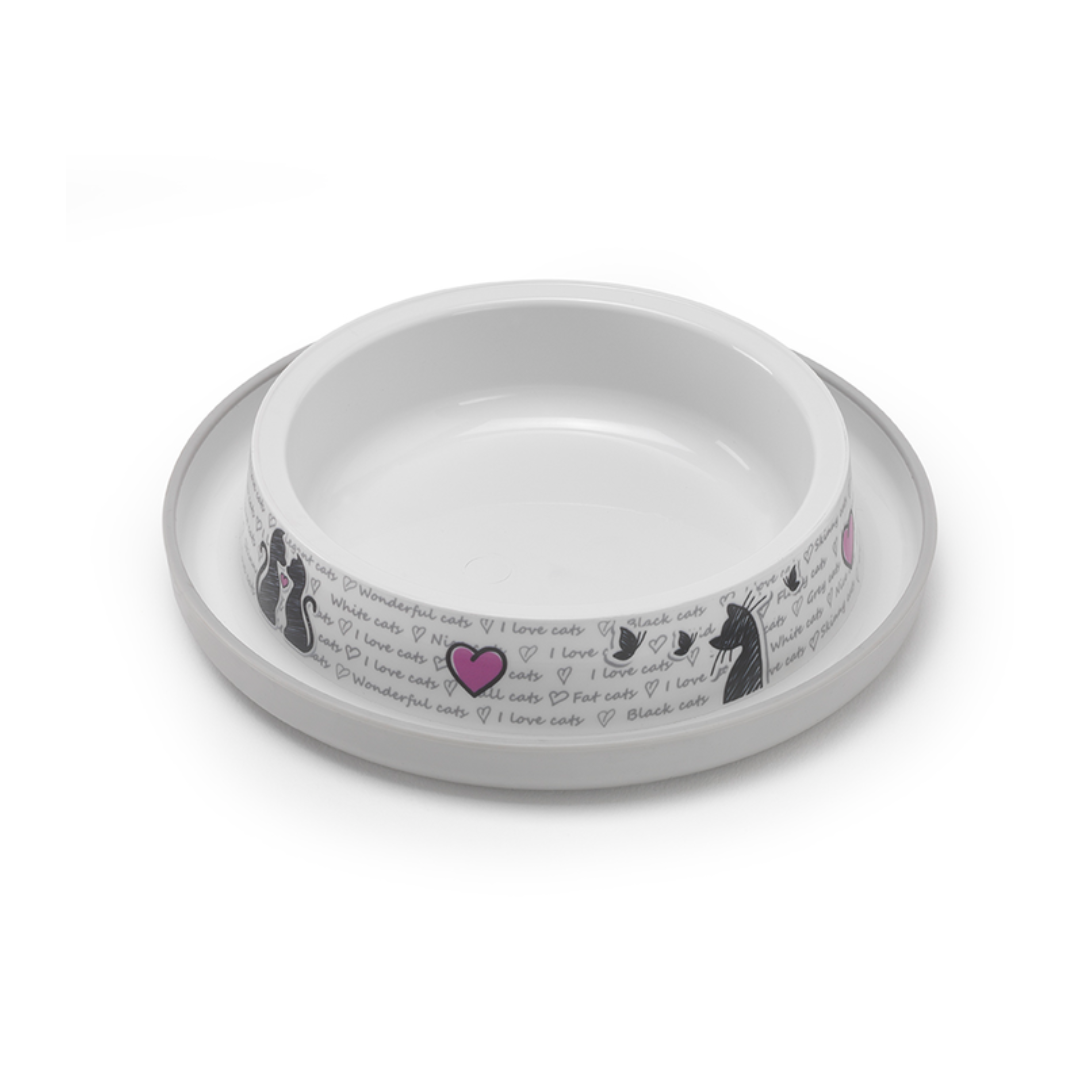Moderna Plato para Gato Trendy Dinner Cats in Love