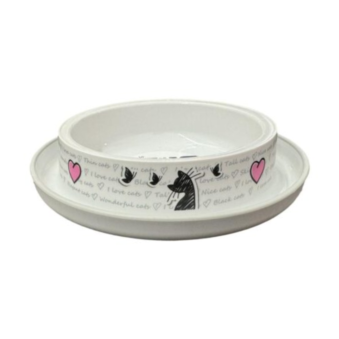 Moderna Plato para Gato Trendy Dinner Cats in Love