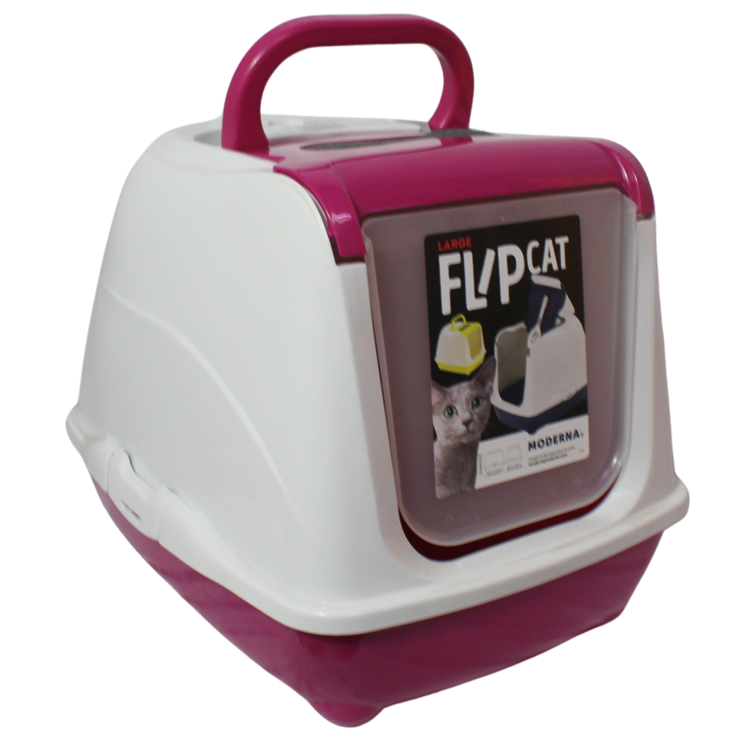 Moderna Arenero cerrado para Gato Flip Cat Grande