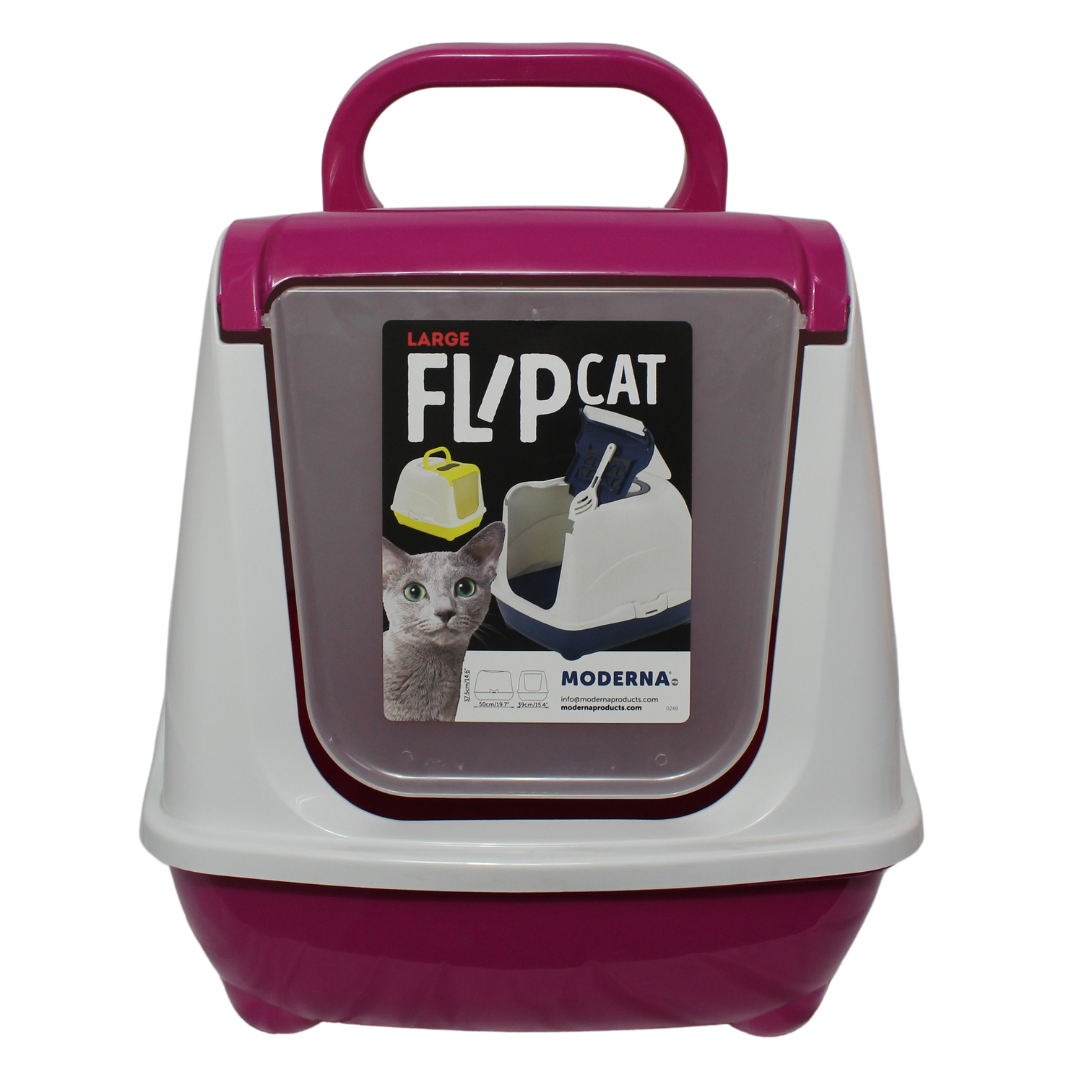 Moderna Arenero cerrado para Gato Flip Cat Grande