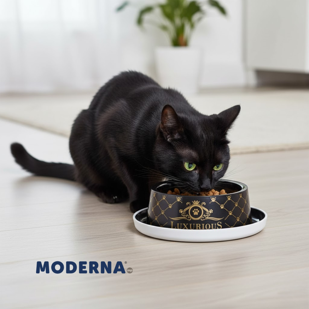Moderna Plato Trendy Dinner Luxurious para Gato