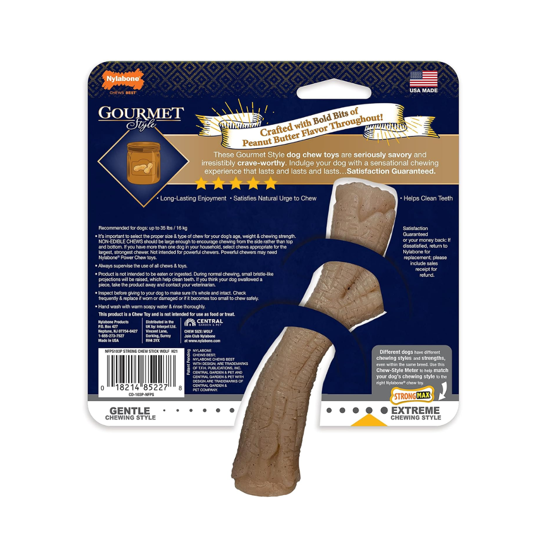 Nylabone Juguete Rama Gourmet Style Mantequilla de Cacahuate