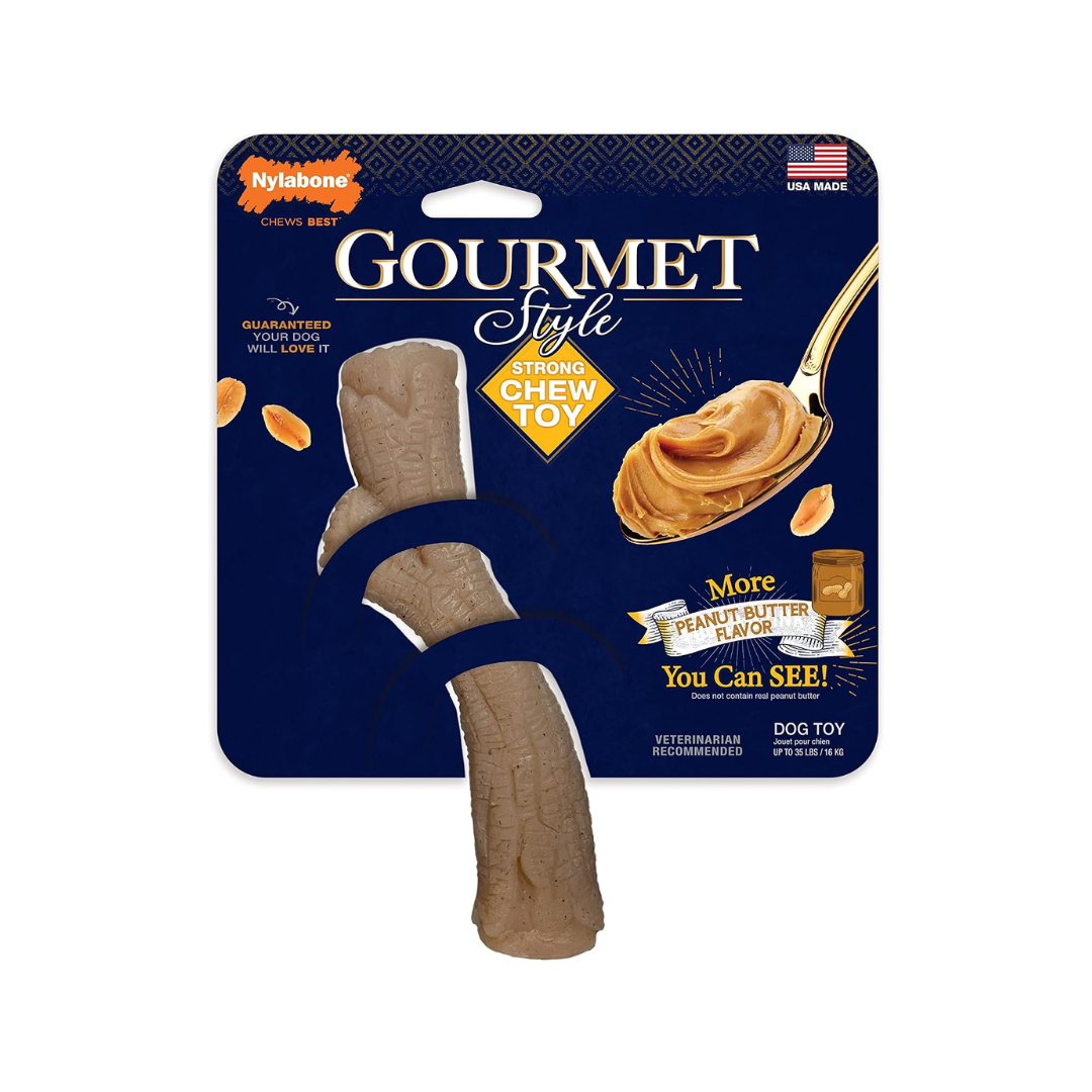 Nylabone Juguete Rama Gourmet Style Mantequilla de Cacahuate