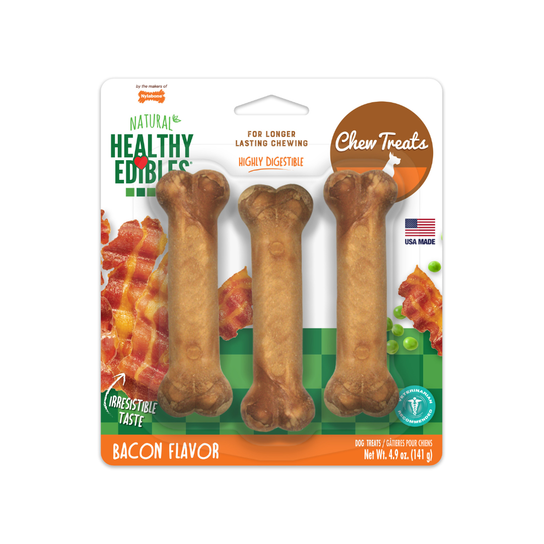 Nylabone Healthy Edibles Premios Sabor Tocino para Perros