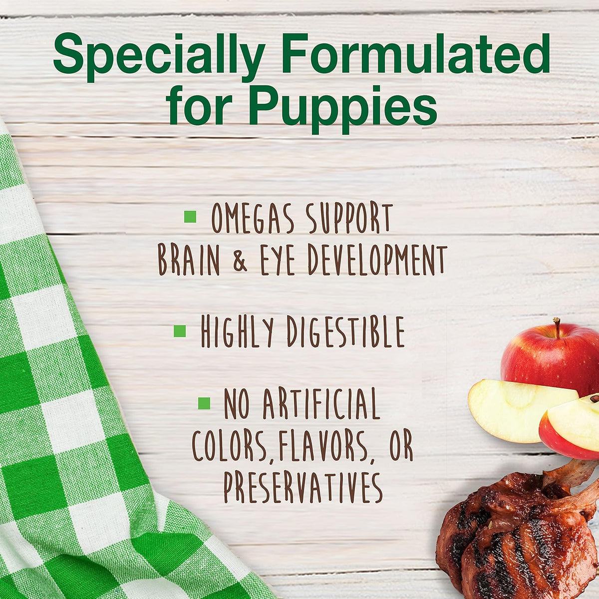 Nylabone Healthy Edibles Premios Cachorro Cordero y Manzana