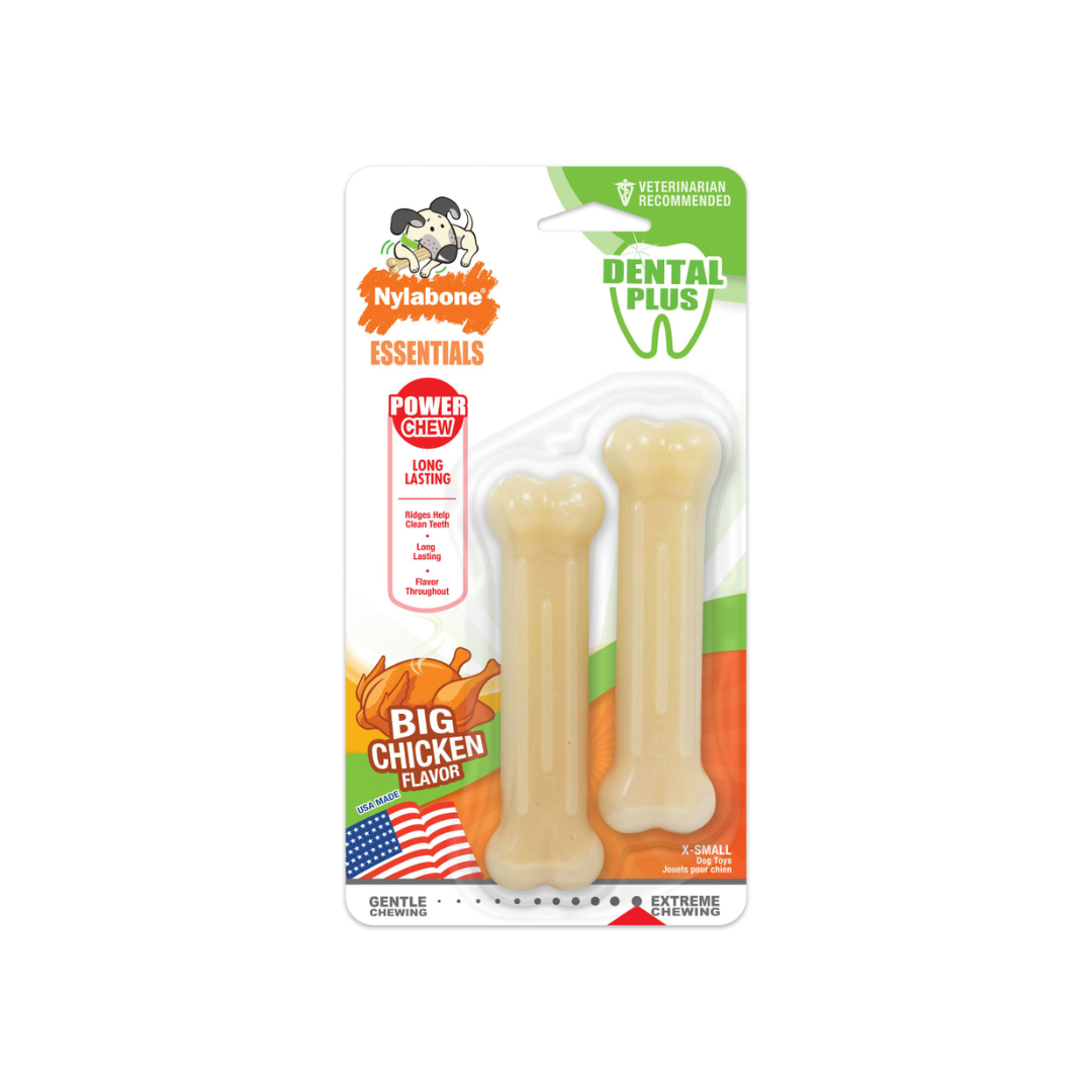 Nylabone Juguete Hueso Daily Dental Durable Chew Pollo