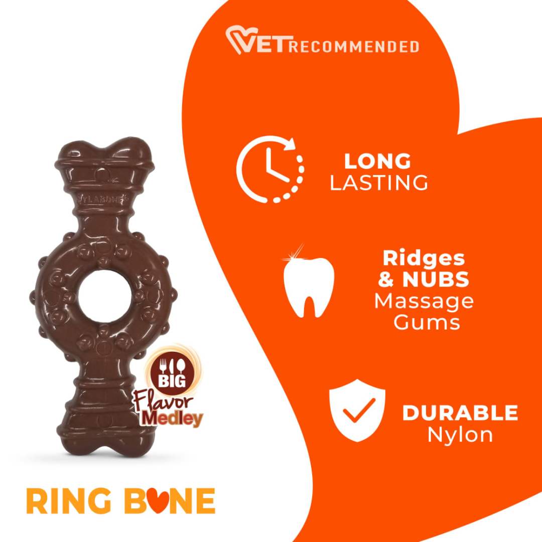 Nylabone Juguete Power Chew Anillo Con Textura