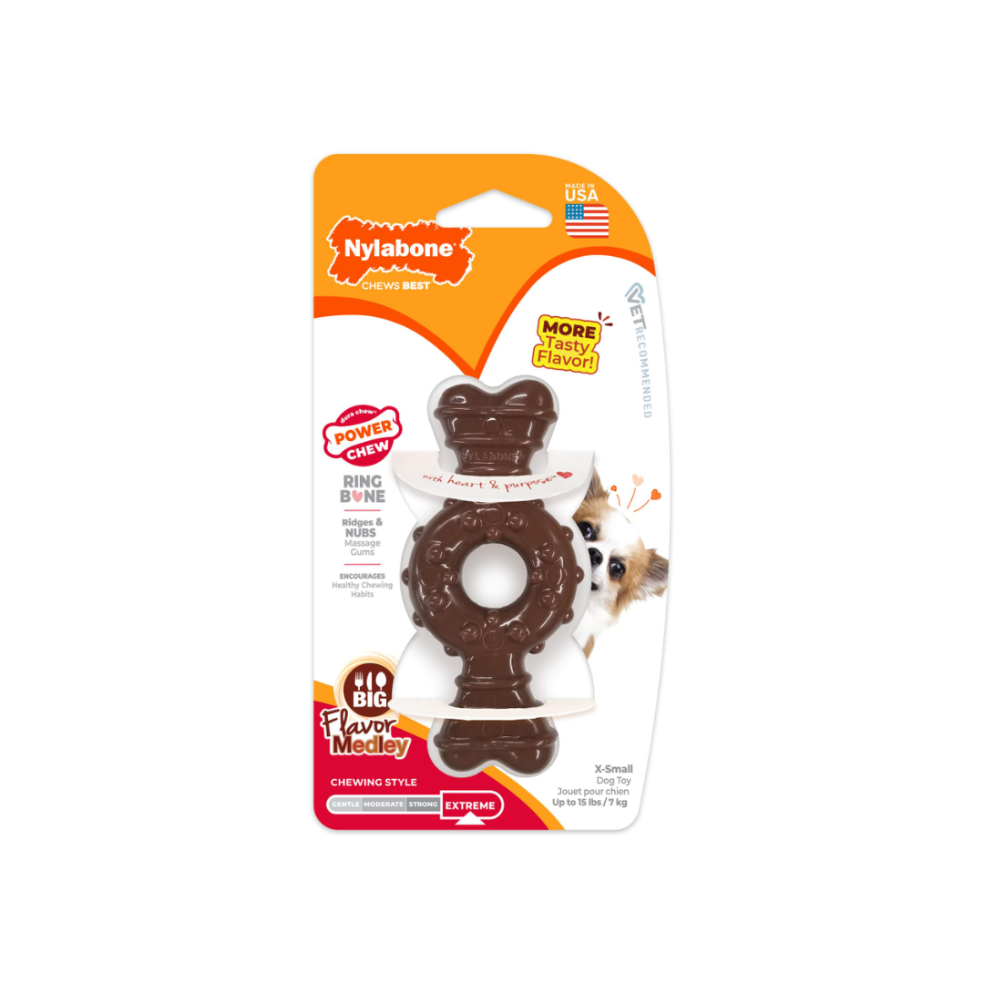 Nylabone Juguete Power Chew Anillo Con Textura