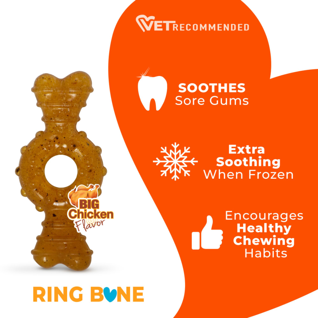 Nylabone Hueso con anillo Puppy Chew Pollo