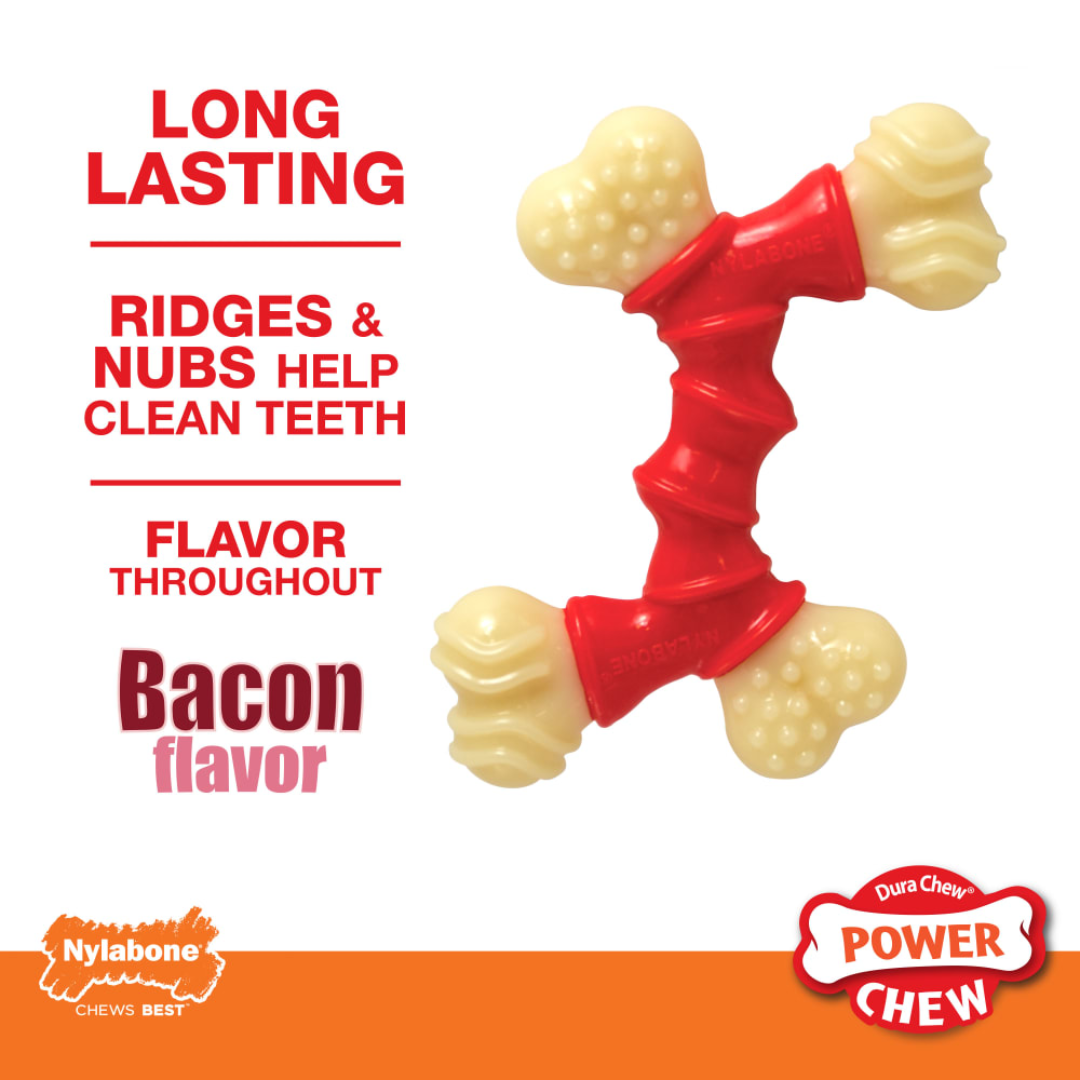 Nylabone Juguete Power Chew Doble Hueso Tocino